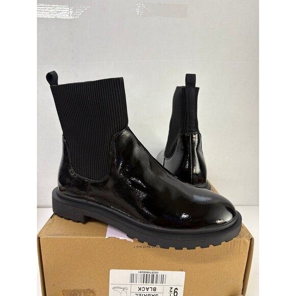 Journee Collection Women's Black Sabriel Slip-On Sock Booties Boots Size 9.5M - Picture 1 of 6